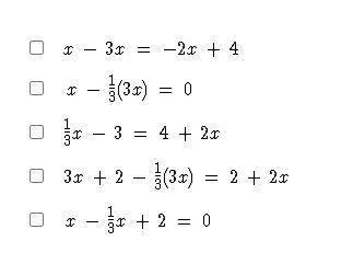 Pleeaase help.......

Select ALL the correct answersWhich equations have infinitely many solutions