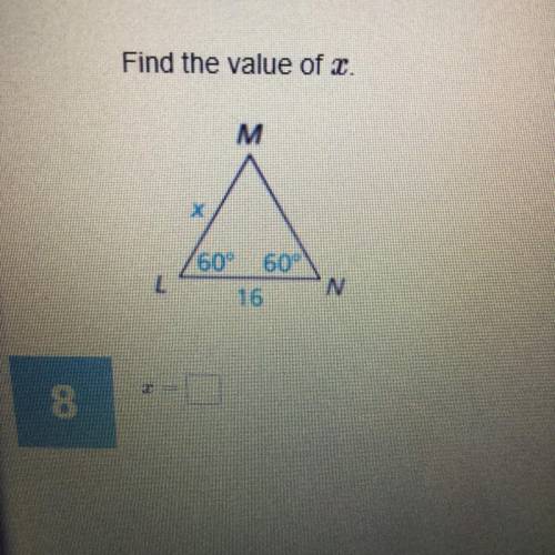 PLEASE HELP ME !!
Find the value of x