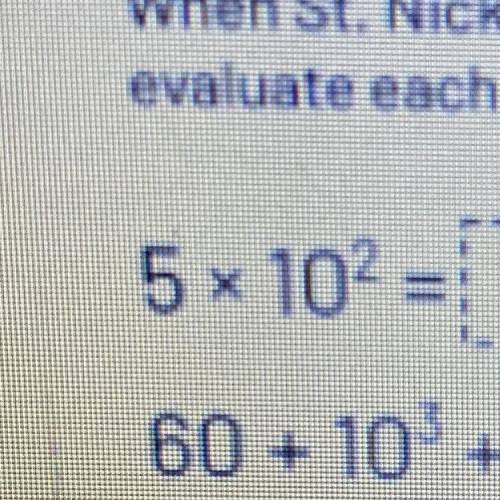 Can someone help me with 5 х 10 squared