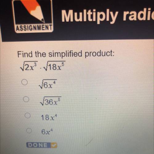 Find the simplified product :