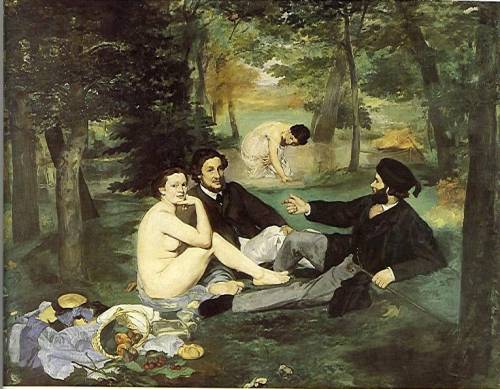 WILL MARK BRAINLIEST! Manet's 1863 painting The Luncheon on the Grass was met with great controve