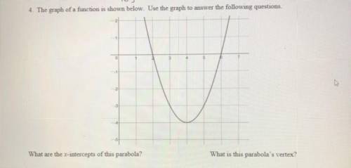 The graph of a function is shown below. Use the graph to answer the following questions.