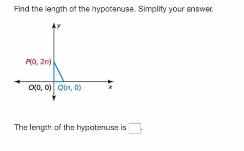 Find the hypotenuse:
