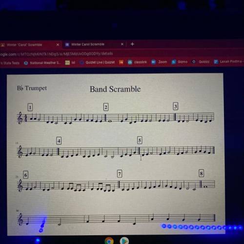 Bb Trumpet
Band Scramble