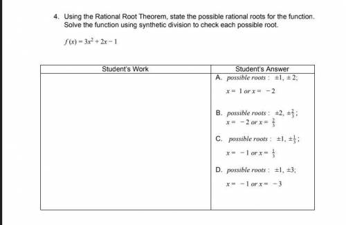 PLEASE HELP! MARKING BRAINLIEST!!!

Using the Rational Root Theorem, state the possible rational r
