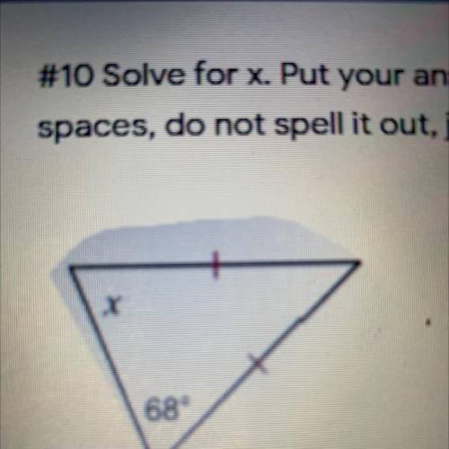 Can someone help me solve for X?