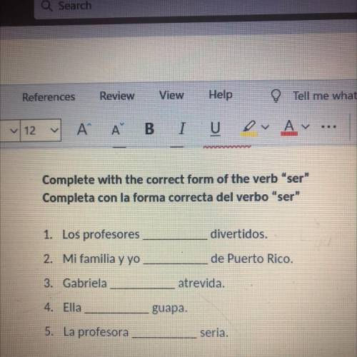 Need help with Spanish Test