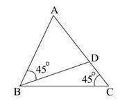 Look at the figure below:

Triangle ABC has the measure of angle ACB equal to 45 degrees. D is a p