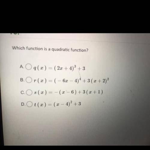 Which function is a quadratic function