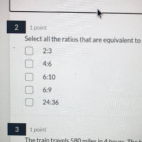 Select all the ratios that are equivalent to 8:12