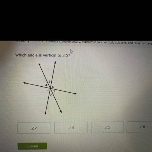 Which angle is vertical to <5