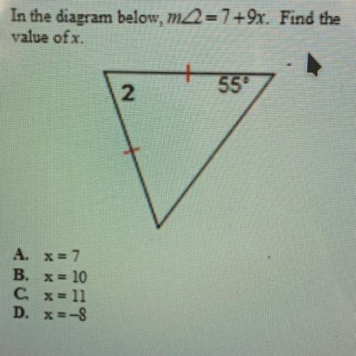How would you find x?