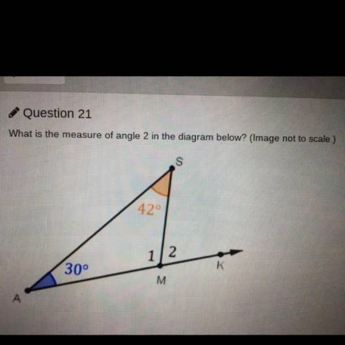 A.the sum of 30 and 42

B.The difference of 180 and (30+42)
C.Measure of angle 1 equal the measure