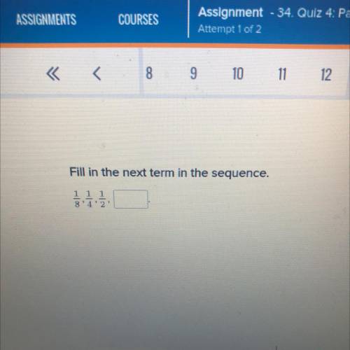 Fill in the next term in the sequence.