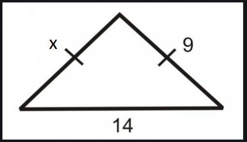 Which Angles are Congruent?

Angle A and Angle B
Angle C and Angle B
Angle A and Angle C