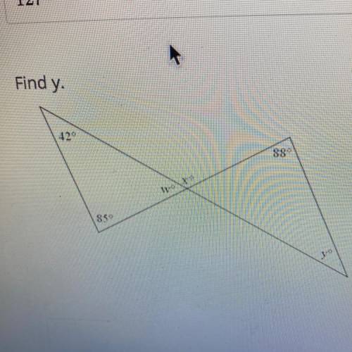 10. Find y.
x is 127°
w is 53°