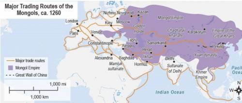 Which of the following best explains the effects of Mongol trade policies?

-Mongols controlled ov
