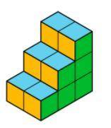 Twelve cubes stacked in this figure part a: what is its surface area