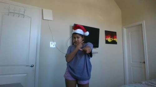 I took some pics of me in my santa hat bc im swaggy like that :D