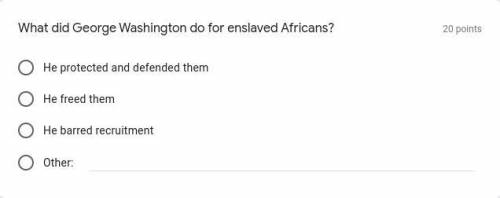 What did George Washington do for enslaved Africans?