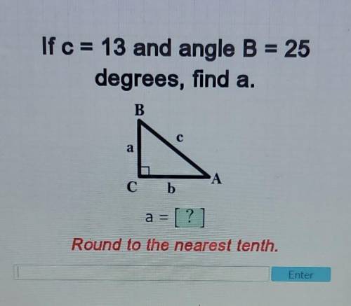 I need help with solving the right triangle
