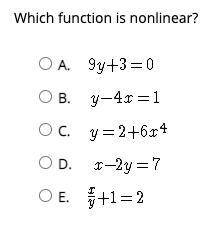 Which function is nonlinear?