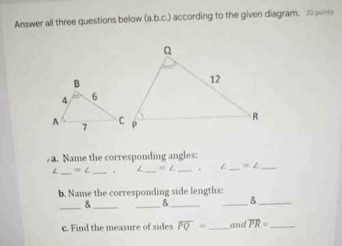 Please help!

 
Answer all three questions below (a.b.c.) according to the given diagram. 20 points