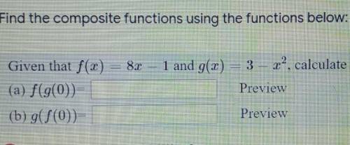 Find the composite function using the functions bellow .