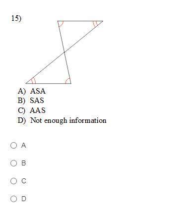 Determine which of the four postulates, if any, can be used to prove that the triangles are congrue