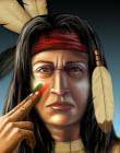 This image is a reference to the Native American culture. What cultural practices do you see in thi