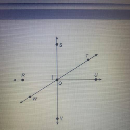 Which pair of angles are vertical angles?

/_ZRQW and /_ZWQV
/_ZRQT and /_ZTQV
/_ ZRQW and /_ZTQU