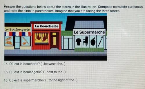 PLEASE HELP Answer the question below about the store in the illustration. compose complete SENTENC