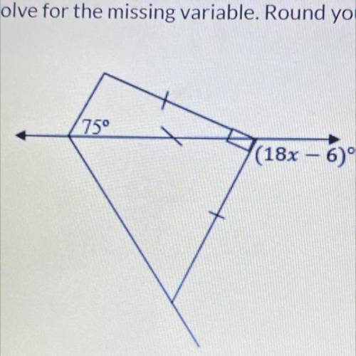 Solve for the missing variable. Round your answer to the nearest tenth.