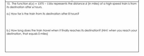 How far is the train from its destination?

How long does the train travel when it finally reaches