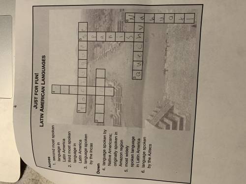 Latin American Languages Crossword Puzzle

I just need help finding a couple languages; 4 down and