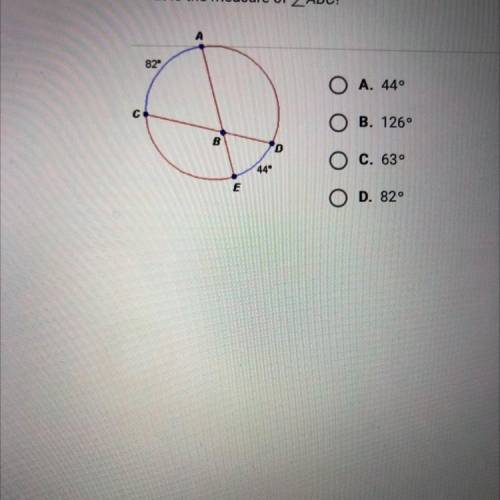 What is the measure of angle ABC