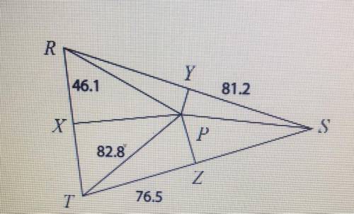 PX,PY, and PZ are the perpendicular bisectors of ARST. Find PS and XT.