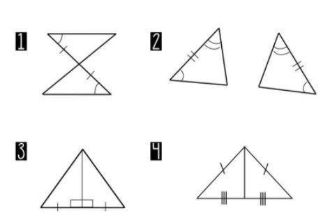 1) Which pair of triangles is congruent by Side - Side - Side? *

Please do all of them and don't