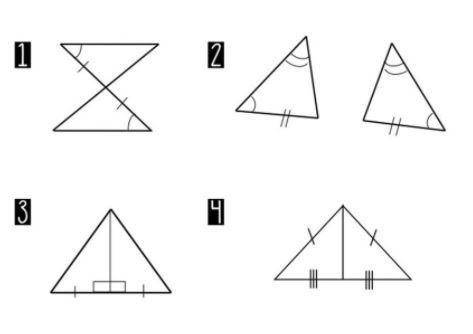 1) Which pair of triangles is congruent by Side - Side - Side? *

Please do all of them and don't