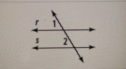 Determine the value of x for which r parallels s. then find measure of angles one and two

measure