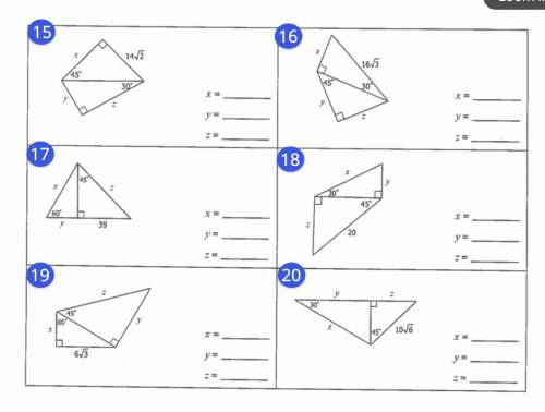 Unit 8 right triangles & trigonometry homework 2 special right triangles

find the value of ea