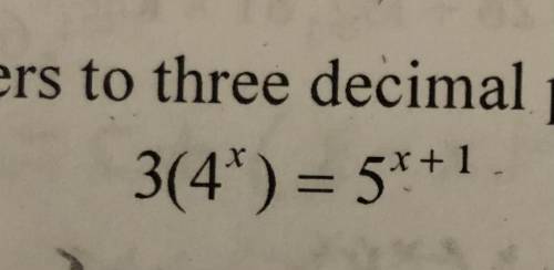 Im supposed to solve this equation using logarithms but I don't know how.