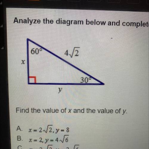 Analyze the diagram below and complete the instructions that follow.

Find the value of x and the