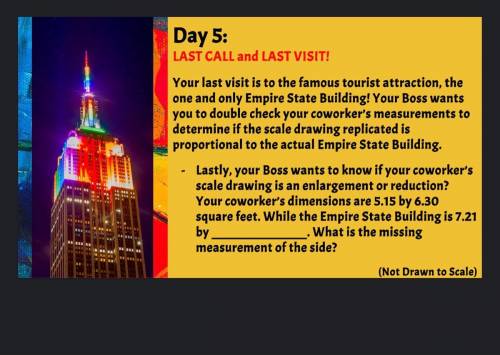 Your last visit is to the famous tourist attraction, the one and only Empire State Building! Your B