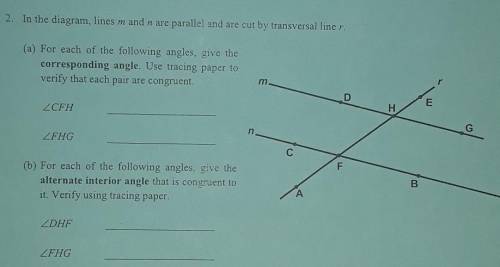 In the diagram, lines m and n are parallel and are cut by transversal line r.