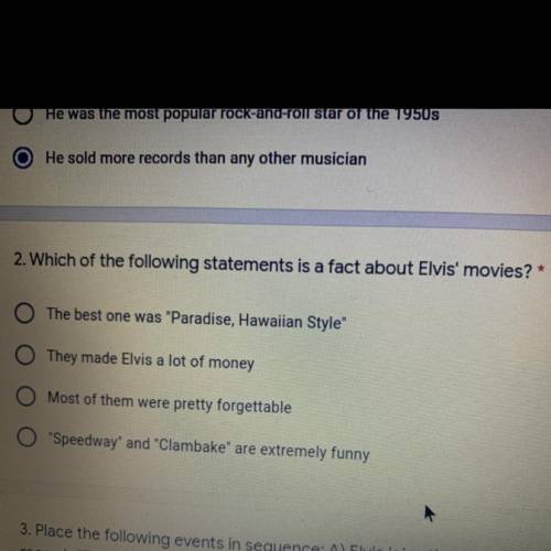 Elvis Presley: which of the following statements is a fact about Elvis movies

A: the best one was