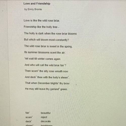 What is the poem saying about love and friendship? Which is better and why? HELPPPP