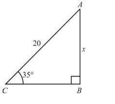 What is value of X on this triangle