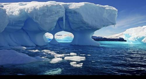 An iceberg is made out of freshwater and floats in the ocean (salt water). Explain why the iceberg