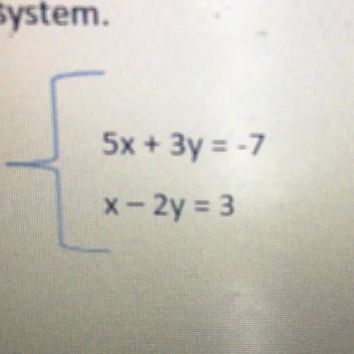 Find the solution of the following systems by ELIMINATION and determine if it is an independent, In